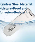 Image of Two Sets Of 5 Inch Padlock Hasp Latch Locks, Stainless Steel, corrosion-resistant, floating in clear water, highlighting durability.