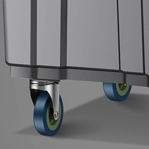 Portable swamp cooler with durable rollers for easy movement, part of the design to beat the heat for real with this portable swamp cooler featuring 360 degree swivel evaporative air blower for home and office spaces to stay cool all summer long.