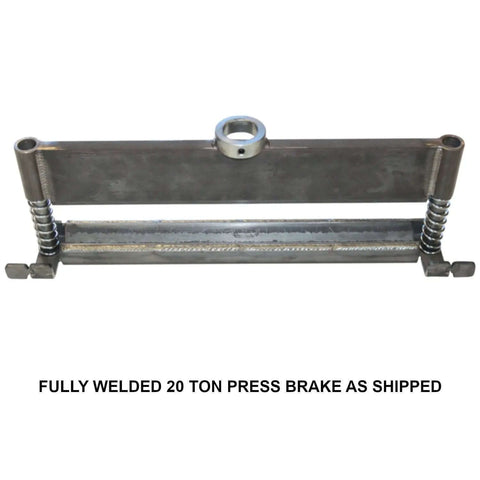 Beefy 20 Ton Fully Welded Press Brake for Metal Fabrication, front view hydraulic bender with welded frame for stability