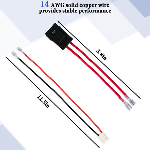 Battery Wiring Harness Kit For MX350 MX400 Electric Scooters And Dirt Bikes 4 Hole Socket 14AWG 4 Pin 2 Wire Replacement Power Cable With Durable Connectors And Plug And Play Ready