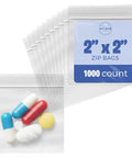 Clear 2x2 Inch Resealable Zip Top Plastic Bags 1000 Pack With Zipper Seal For Jewelry Beads Small Parts Crafts And Hardware Storage