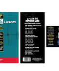 Lucas Oil Extreme Duty Gun Grease packaging (1 oz) – teal front panel with branding; back label on black panel