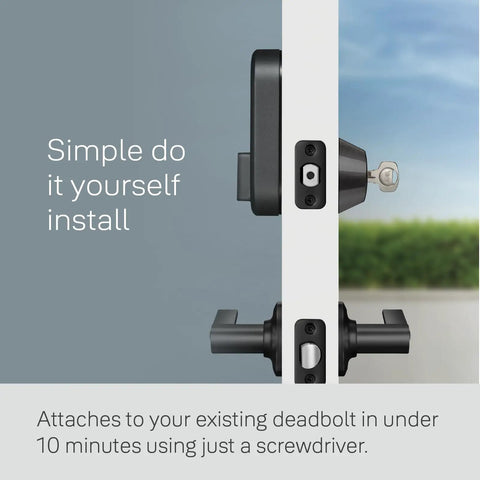 No Sweat Retrofit Smart Wifi Deadbolt For Truly Seamless Keyless Entry With Phone App Control And Unlimited Virtual Passcodes To Lock Down Your Front Door In Sleek Black