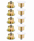 10 Pack Concealed Pendent Fire Sprinkler Heads Kit With Matching Cover Plates For Tight Ceiling Integration And A Pro Finish DN15 R1/2 Thread K80 Rating, brass bodies and matching white plates