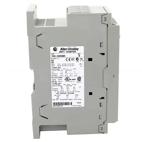 Beefy 85A Smart Motor Controller Soft Starter For 3 Phase 200 480V AC Motors Industrial Automation Power Manager Built For Heavy Duty Machinery Control And Smooth Start Tech, front view