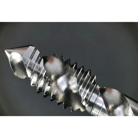 M3 x 0.5 Spiral Point Threading Tap for Pro Grade Metric Threading in Metalworking, HSS Co With AlTiN Coating, Round Shank With Square End, High Speed Steel Cobalt, H2 Tolerance, 1 Pc close-up