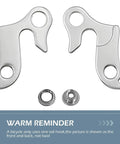 Alloy Mountain Bike Rear Derailleur Hanger With Screws Rust Proof Gear Mech Hook Universal Fit Silver Replacement Part
