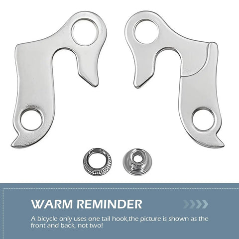 Alloy Mountain Bike Rear Derailleur Hanger With Screws Rust Proof Gear Mech Hook Universal Fit Silver Replacement Part