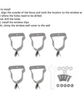 Heavy Duty Window Well Cover Clamp Set Made From Cold Rolled Steel Galvanized Spring Clamps Hardware Kit With Wrench For Corrugated Metal Plastic Covers To Stop Slippage And Keep Your Basement Dry This Rigged Up Gear Is Total Banger. 5 clamps with wrench