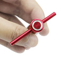 Close-up of Harley Touring Ignition Switch Housing Alignment Tool Fits 2003 Through 2013 Models Aluminum Alloy Red in hand.