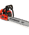 Durable Beast 58CC Gas Chainsaw With 20 Inch Bar Powerhouse 3.8 HP Two Stroke Petrol Saw 12500 RPM Low Kickback Chain