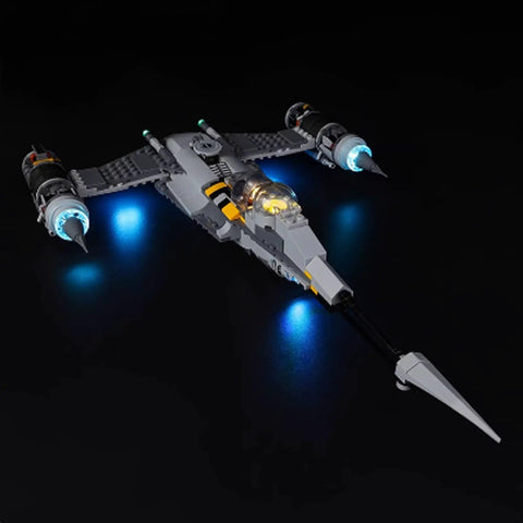 LED Lighting Kit For 75325 Fighter Aircraft Model Lighting Components Only USB Powered Lamp Kit In Use, Aircraft Model Lit