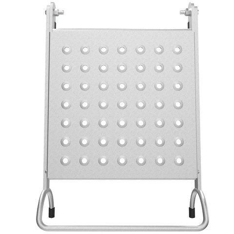 375 Pound Rated Ladder Work Platform Accessory, Heavy Duty, showing wide secure surface and metal frame for ladders.