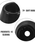 Close-up of Non Slip Furniture Feet Pads 20 Pack With Stainless Steel Inserts, showing rubber material and anti slip design.