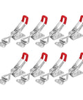 Eight Pack Toggle Clamp Set With 220 Lbs Holding Capacity, 4001 Adjustable Pull Action Latch For Doors, Cabinets, Tool Boxes, Woodworking Jigs And Fixtures, Smokers, Auto Equipment, And DIY Projects, zinc-plated