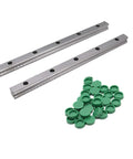Dual Linear Rail Guide Kit With Four Sliders 200-1600mm Length HGH20CA And HGW20CC Compatible For CNC Machines, 3D Printers, And Motion Systems, beefed up long travel, stainless steel rails with end caps