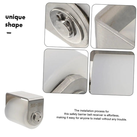 Beefy 304 Stainless Steel Gate Roller With Bracket U Groove Wheel for RV Trailers, close-up of nylon wheel and stainless frame.