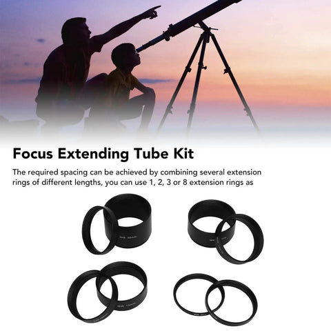 Extension Tube Kit With M48 Threads On Both Sides For Cameras And Eyepieces Offering 3 5 7 10 12 15 20 30mm Focal Lengths