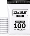 Heavy Duty Weatherproof 12x15.5 Poly Mailers 100 Pack Self Seal Waterproof Shipping Bags