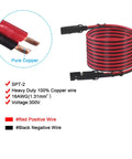 Heavy Duty SAE Extension Cable 16AWG 20 Foot For Battery Chargers showing coiled red and black copper wire, dust caps visible.