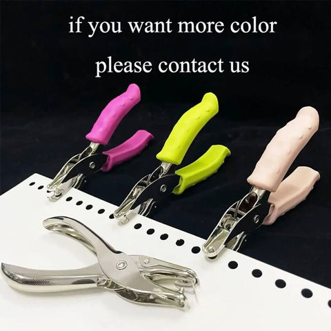 Single Hole Circle Paper Punch Handheld Scrapbooking Punch Rubber Coated Handle 6Mm Circle Puncher in assorted colors