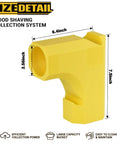 Table Saw Dust Collector Adapter 2.56 Inch ID Fit For Quick Easy Sawdust Cleanup Dual Integrated Hooks Yellow