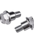 Two Pack Shoulder Bolts 532196539 for Riding Mowers Deck Suspension and Chassis Replacement, stainless steel, side view
