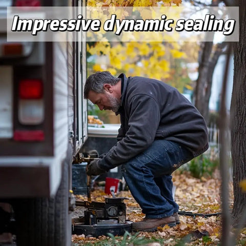 Man using trailer axle hub grease seals 1.719 ID by 2.565 OD with 2.25 cotter pins for 3500 lbs EZ Lube spindles