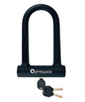 Compact U-Lock For Bikes With 12mm Hardened Steel Shackle Anti Rotation Deadbolt Ultra Lightweight And Portable Sidekick Security Lock For Urban Rides And Daily Commutes, black U-lock with keys