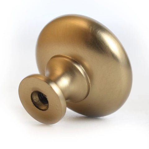 One And One Quarter Inch Champagne Bronze Zinc Alloy Cabinet Knob Single Hole Center Mount For Kitchen Cabinets Drawers Dressers