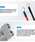 Road Ready 2 Pack Battery Quick Connect Terminals With Snap Tight O Ring Seals showing machine crimping and secure connectors.
