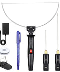 GOCHANGE 3-in-1 foam cutter with black handheld unit and curved wire frame; includes blue marker and power adapter