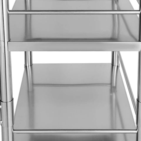 Badass Four Tier Stainless Steel Shelves Heavy Duty Bulk Storage Rack With Wide Adjustable Spacing And Bombproof 800 Pound Capacity Built For Kitchen Warehouse Jobs