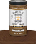 Smooth Operator Liquid Wood Gel Stain 32 oz jar in Dark Oak on wooden surface for interior and exterior use.
