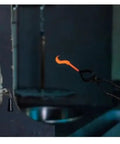 Pro Grade Dual Handle Draw Knife Sporting A Killer Razor Edge And Sweet Grip heating process in forge with glowing steel