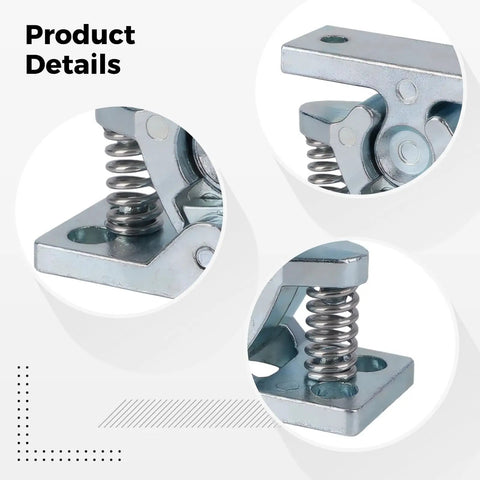 Close-up of 2 Pack Zinc Alloy Double Roller Heavy Duty Cabinet Door Catch Spring Loaded Latch, showing detailed metal and spring design