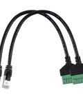 Two Pack RJ45 To 8 Pin Screw Terminal Block Adapter For Cat5 Cat6 Cat7 Ethernet Extender CCTV RJ45 Male Plug To 8 Pins Connector
