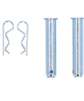 Top Shelf 9 Inch 230mm Recliner Motor Lift Chair Actuator Kit DC29V parts, including two silver tubing connectors and pins.