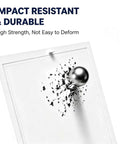 Heavy Duty Aluminum Alloy Attic Access Door With Slick Paintable White Finish And Rock Solid Twist Latch For Easy Peasy Ceiling Hatch Install And Quick Emergency Access Throughout Your House, showcasing impact resistance.