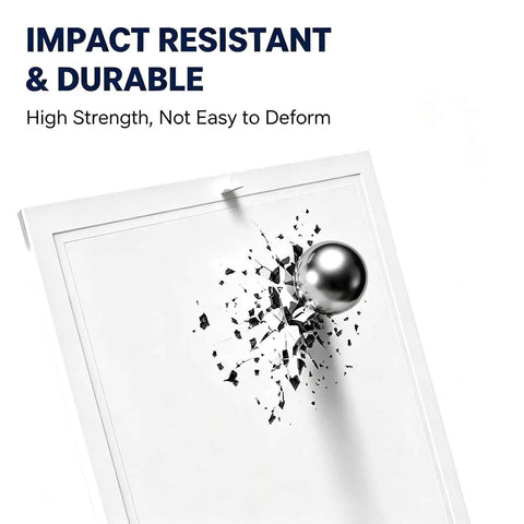 Heavy Duty Aluminum Alloy Attic Access Door With Slick Paintable White Finish And Rock Solid Twist Latch For Easy Peasy Ceiling Hatch Install And Quick Emergency Access Throughout Your House, showcasing impact resistance.