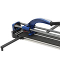 Close-up of Built Like A Tank 24 Inch Manual Tile Cutter For Porcelain And Ceramic Tiles featuring dual rails and ruler.