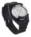 Tactical Wrist Compass For Outdoor Adventure, Hiking And Camping, Compact Survival Navigation Tool with black band.