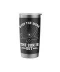 Fly High Sailplane Themed Stainless Steel Insulated Tumbler For Glider Enthusiasts And Aviation Fans Keeps Drinks Cold On Long Flights And Ground Sessions with glider silhouette design