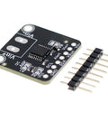 Top Tier Dc Power Sensor Module For High Or Low Side Voltage And Current Monitoring Detection Board With No Sweat I2c Output And Legit Pinpoint Shunt Resistor Tracking Up To 36v 15a, close-up of sensor with pin header.