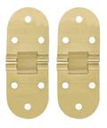 Copper Table Hinge Folding Tray 8x3cm Round Flip Mechanism With Slick Silent Motion Gold Finish, shown as a pair