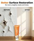 All In One Wall Patch Repair Kit With Scraper And Quick Dry Putty For Holes And Cracks, Multi Functional Drywall Filler Paste, before and after use on wall