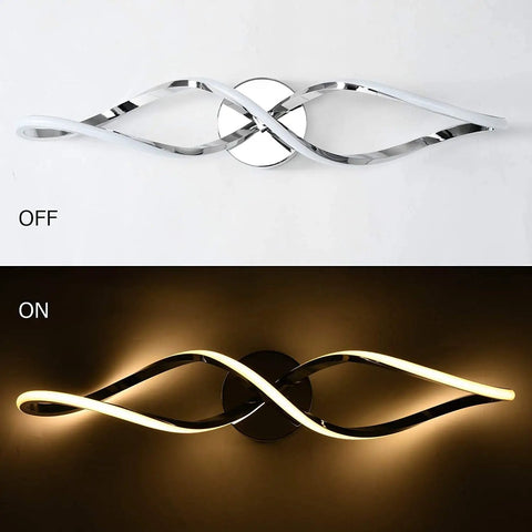 Modern Dimmable Vanity Light Fixtures Warm 3000K Waterproof And Rustproof Wall Sconces For Above Mirror Off and On