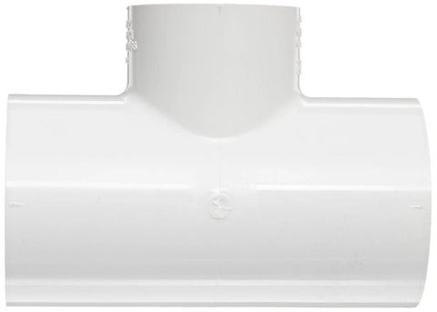 Series 401 PVC Tee Fitting 6 Inch Schedule 40 White Socket Slip Connection for Three Pipes Corrosion Resistant High Strength Yet Lightweight