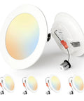 4 Pack LED Can Lights Dimmable Retrofit Recessed Lighting With Adjustable 2700K To 5000K Color Temperature