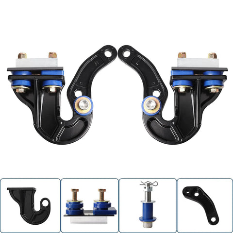 Lower Hood Pivot Kit With Hood Hinge Pivot Bolts And Bushing Bracket For Peterbilt 377 378 379 LH RH Replacement Set